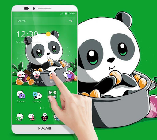 Cute Anime Green Panda Theme