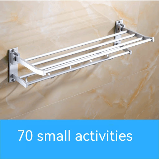 Title 4, Simple Perforated Bathroom Folding Aluminum Tow...
