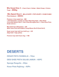 Mohan Sweets menu 7