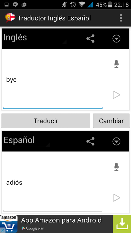 Traductor de ingles a español Aplicaciones de Android en Google Play