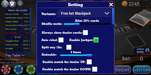 Screenshot Spanish Blackjack 21