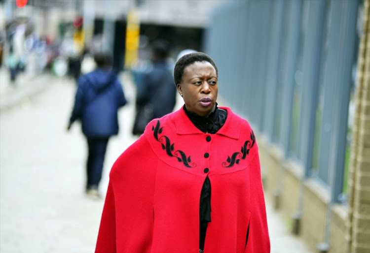 Sergeant Matshidiso Maseko during the murder trial of Sandile Mantsoe outside the South Gauteng High Court on April 18, 2018 in Johannesburg.