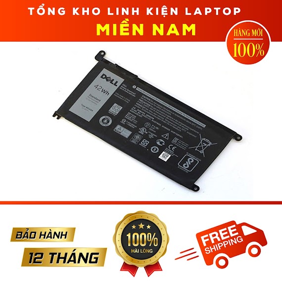 Pin Laptop Dell Inspiron 13 5368 13 5378 5593 7368 Inspiron 15 5000 17 7000 5770 7359 Mã Pin Wdxor Loại 42Wh