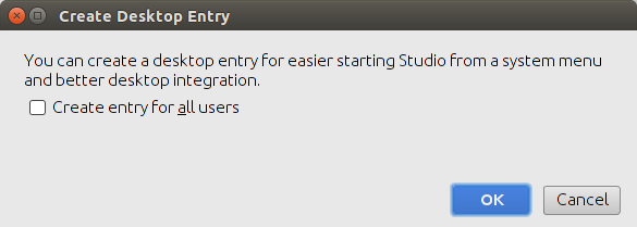 Criação de ícone da área de trabalho do Android Studio para um ou vários usuários