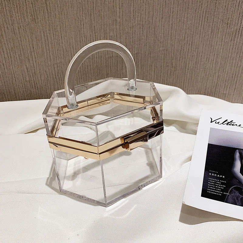Title 6, Transparante Acryl Jelly Bag voor Dames Stijlvo...