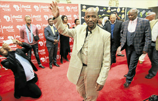 Picture: LULAMILE FENI ROYAL LEGACY: AmaXhosa king Mpendulo Zwelonke Sigcawu arriving during the launch of of the King Zwelonke Legacy Projects at King Hintsa TVET College in Dutywa on Saturday Picture: LULAMILE FENI