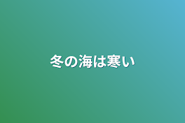 冬の海は寒い