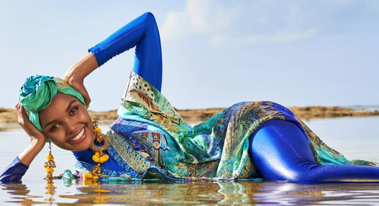 Halima Aden wears a burkini and hijab in the latest issue of Sports Illustrated.