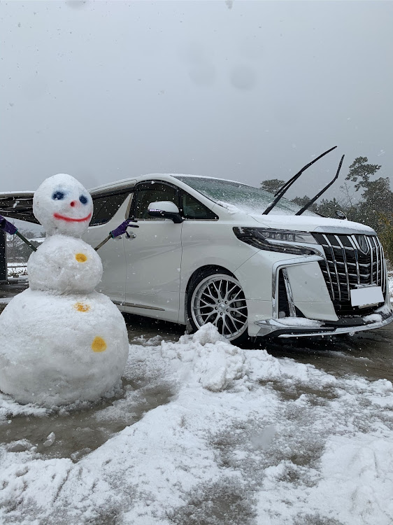 アルファードのコラボ・雪・雪だるまに関するカスタム事例の投稿画像1枚目