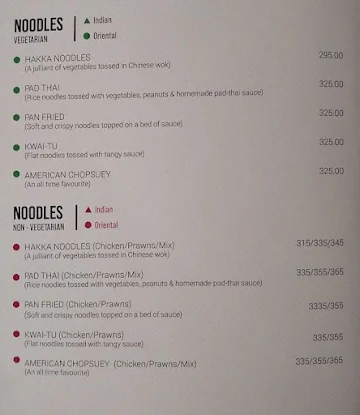 Feast India Co. menu 