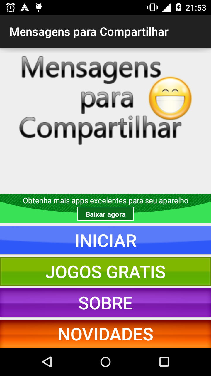 Mensagens para compartilhar Screen 1