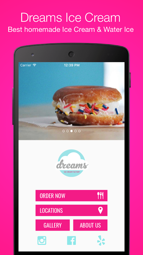 Android application Dreams Ice Cream Factory screenshort