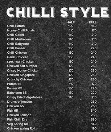 Chopstix menu 