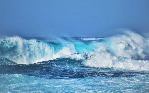 Violent ocean waves