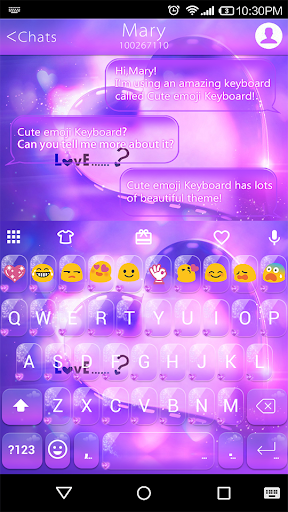 Love Is Emoji Keyboard Theme