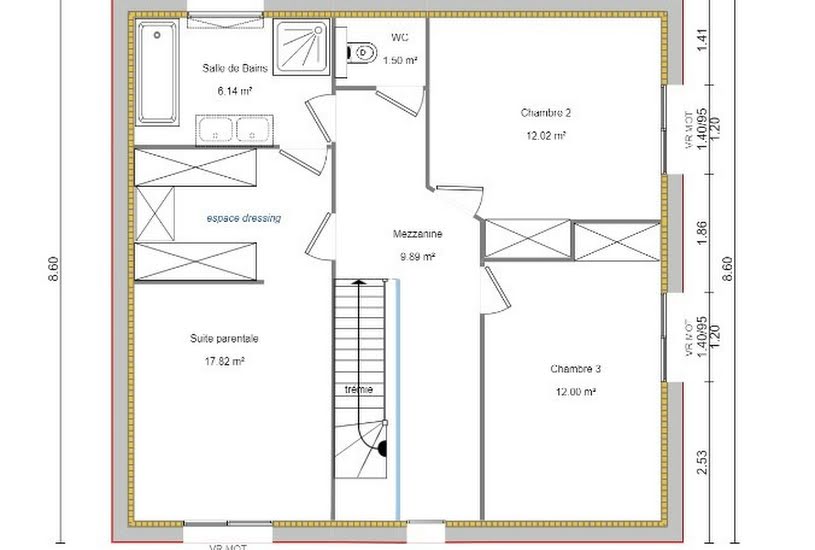  Vente Terrain + Maison - Terrain : 452m² - Maison : 110m² à Saulx-les-Chartreux (91160) 