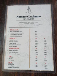 Namaste Lucknow menu 1