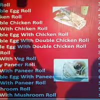 Kolkata Famous Kati Roll menu 