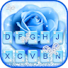 Luxury Blue Rose Keyboard Them icon