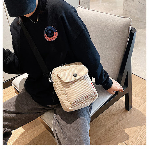 Title 11, Corduroy Mobile Phone Bag, Trend Messenger Smal...
