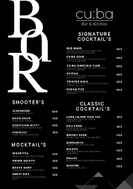 Cu : Ba Bar & Kitchen menu 2