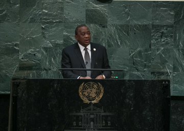 President Uhuru Kenyatta during the General Debate of the 74th session of the UN General Assembly in New York on Wednesday, September 25, 2019