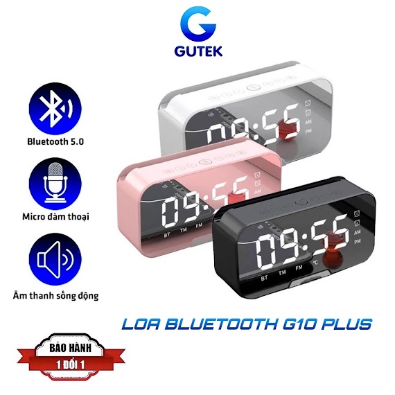 Loa Bluetooth Không Dây Kiêm Đồng Hồ Báo Thức G10 Tích Hợp Đài Fm Cổng Thẻ Nhớ Usb