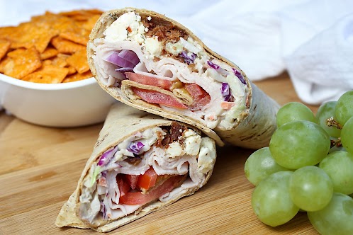 Cindy's Turkey Bacon Feta Wraps