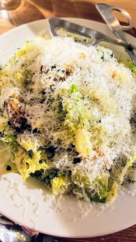 A Look at Il Solito PDX - Caeser Salad given an extra boost of nutrition with instead of just romaine, also the addition of kale along with fried bread croutons, parmigiano and white anchovy