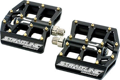 Straitline  De Facto Pedals: Black with Gold Pins alternate image 0