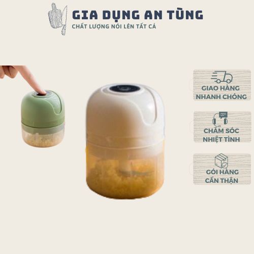 Máy Xay, Máy Xay Cầm Tay - Xay Tỏi Ớt Đa Năng, Lưỡi Dao Bằng Thép Không Gỉ, Thiết Kế Tiện Lợi, Bắt Mắt - Đa Năng, Bền Bỉ