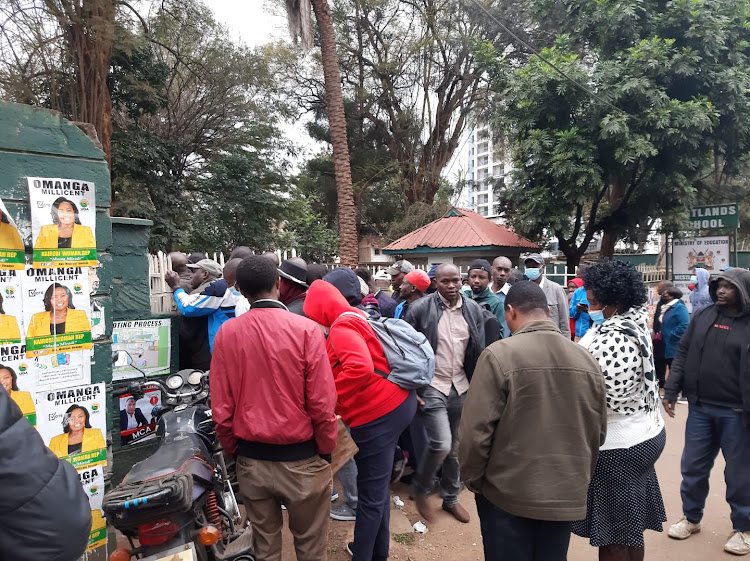 Voters at Westlands Primary School.