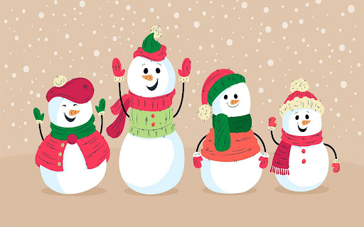 Artistic Snowman Browser Theme