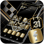 Cover Image of 下载 Black Luxury Gold Launcher Theme 1.0 APK