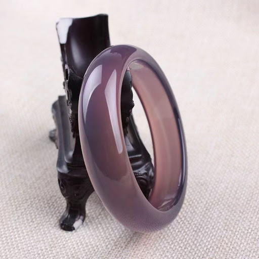 Title 5, Imperial Purple Medium Width Chalcedony Agate B...