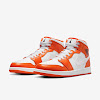 air jordan 1 mid se electro orange / white / black