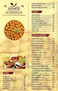 Anmol Catering & Events menu 1