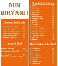 Dum Biryani menu 2