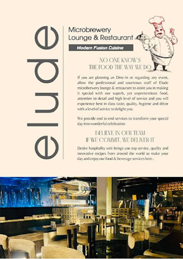 Elude Microbrewery menu 