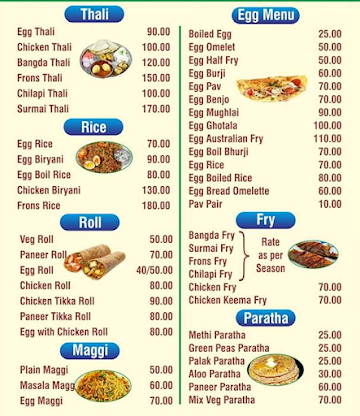 Tha Egg Corner menu 