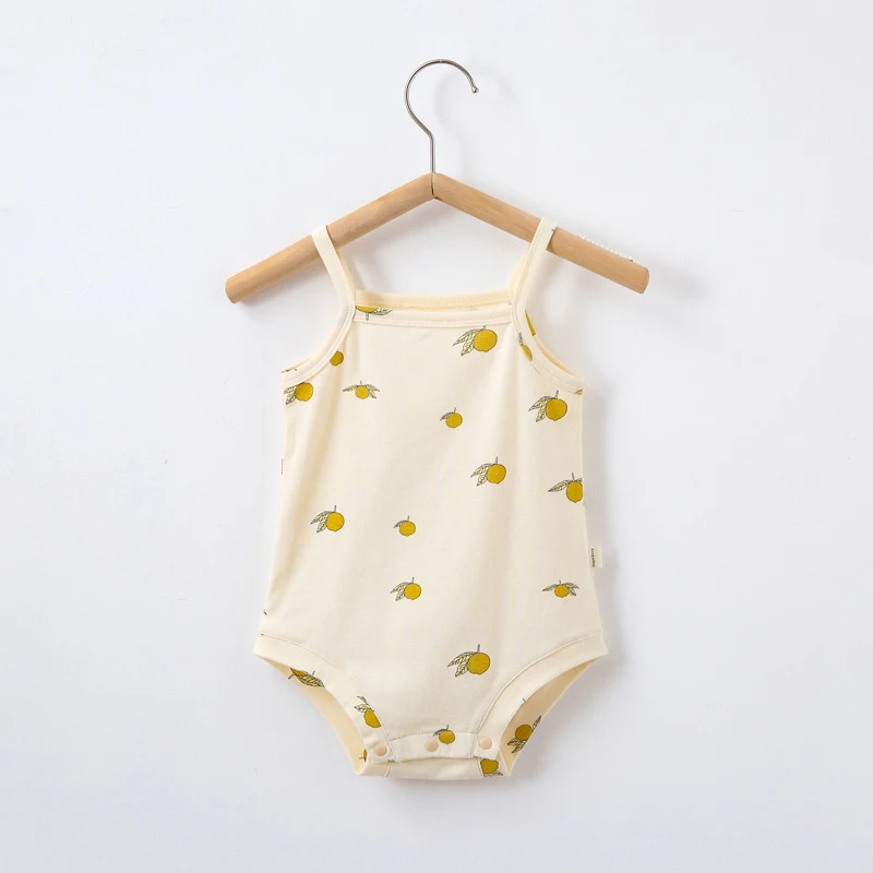 Title 6, Zomerse baby romper van katoen met print en dra...