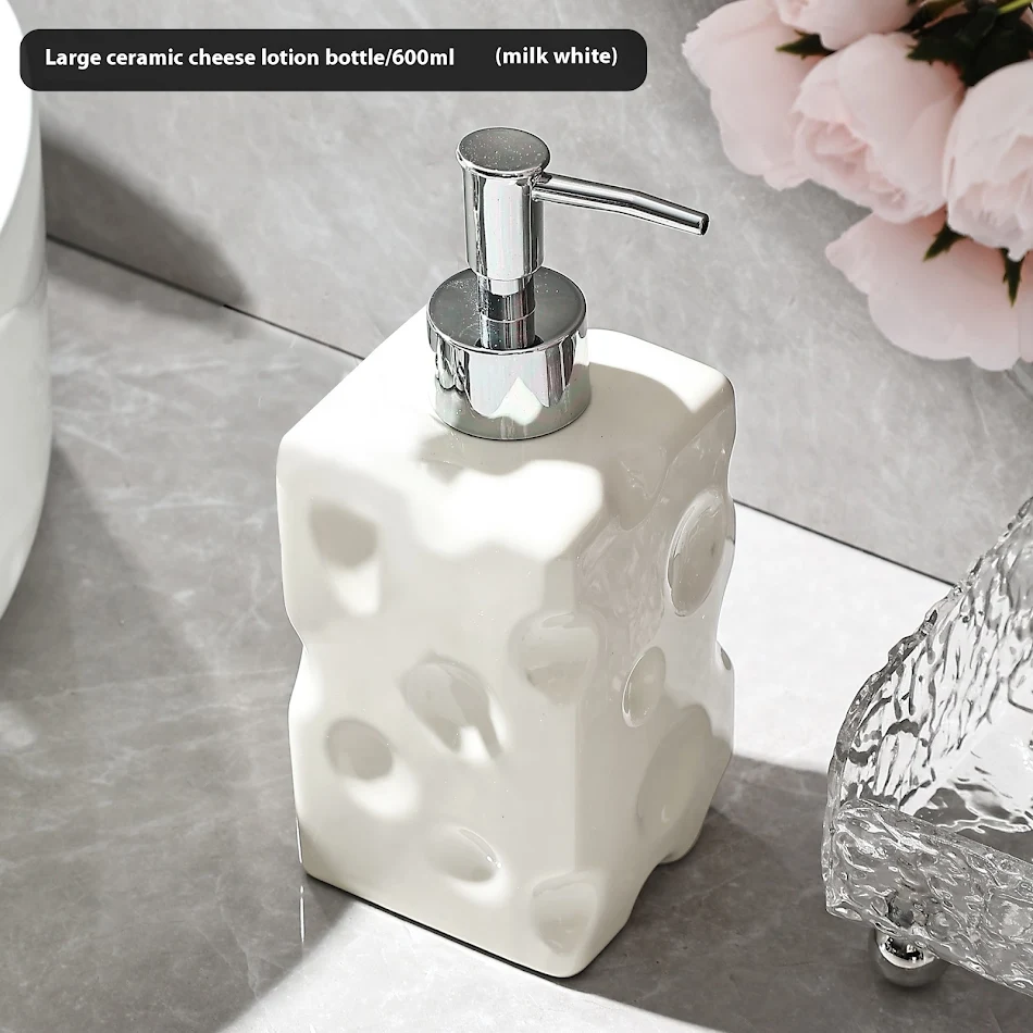 Botella cerámica para desinfectante de manos Elegante y reutilizable Protege y decora cualquier espacio Diseño duradero y fácil de limpiar