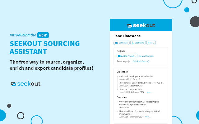 SeekOut Sourcing Assistant chrome extension