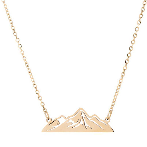 Title 6, Womens Hollow Snow Mountain Pendant Necklace E...
