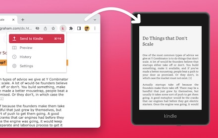 Send web articles to Kindle by KTool small promo image