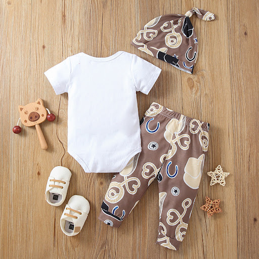 Title 5, Childrens Letter Set Short-sleeved Rompers – C...