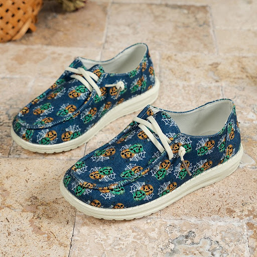 Title 7, Womens Large Size Canvas Shoes Printed Casual ...