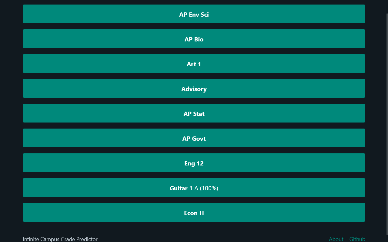 Infinite Campus Grade Predictor Preview image 3