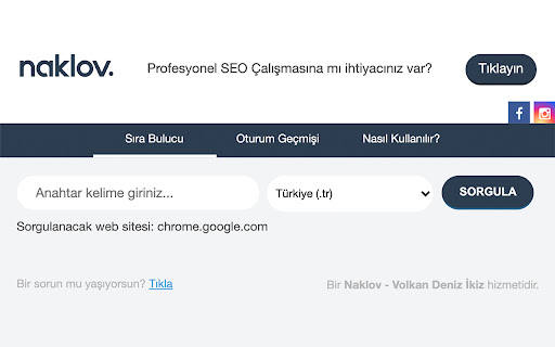 Naklov Google Sıra Bulucu