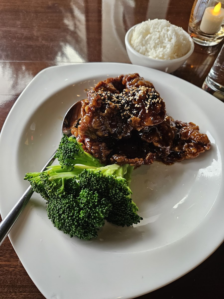 Sesame beef and broccoli